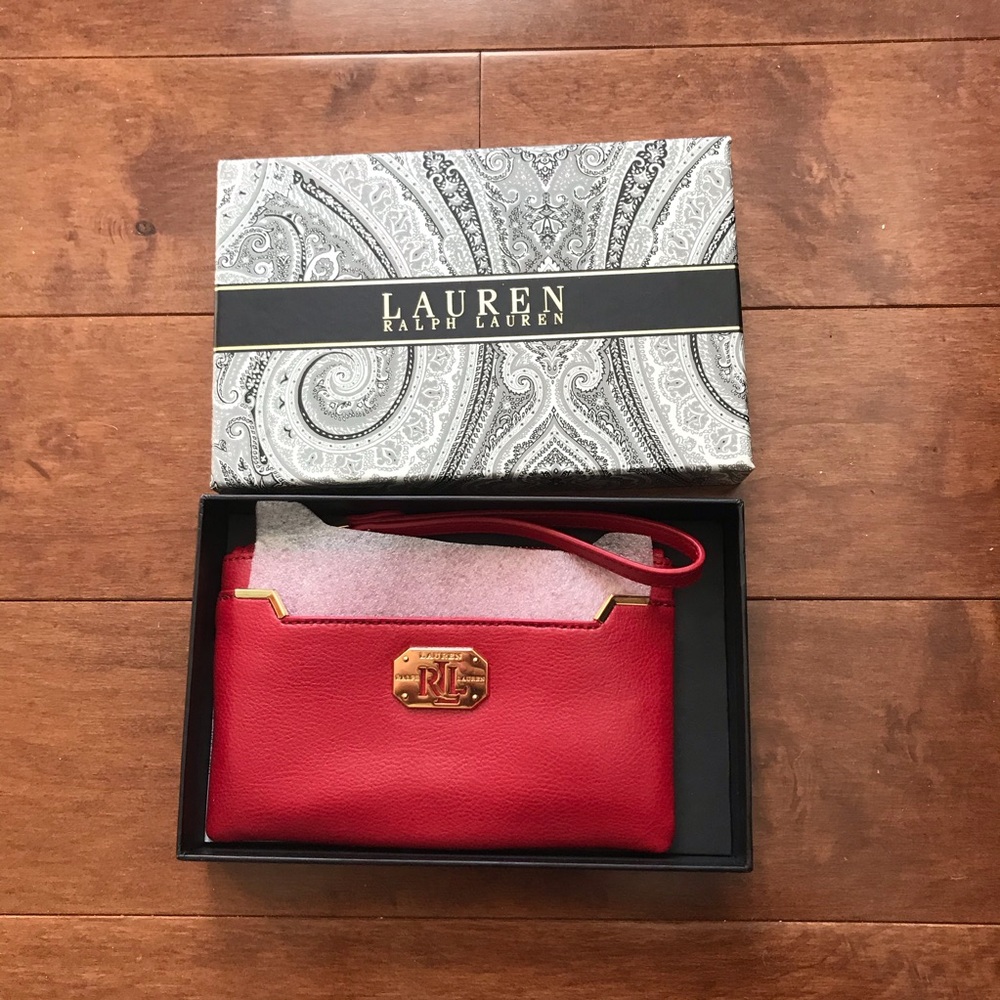 👀 Red Ralph Lauren Wristlet 👀